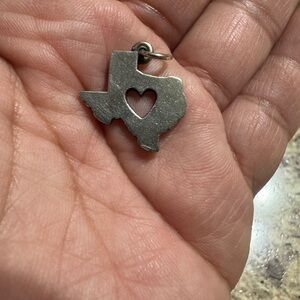 James Avery Silver Texas Heart Charm